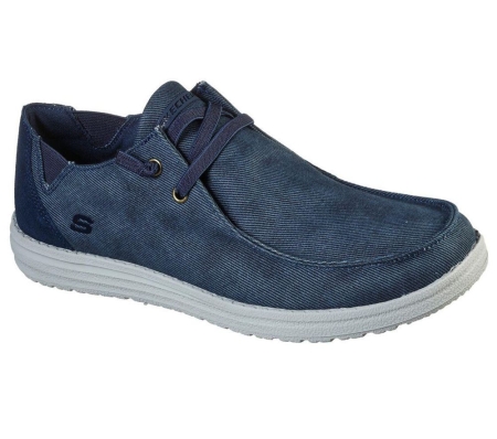 Skechers Melson - Raymon Men's Loafers Blue | KYTC61795