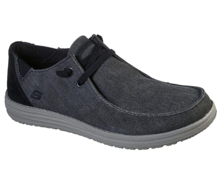 Skechers Melson - Raymon Men's Loafers Black Grey | ZVCI03724