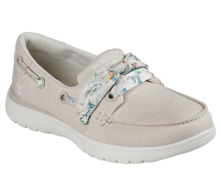 Skechers On-the-GO Flex - Cast Away Women's Boat Shoes Beige Multicolor | LPSN19825