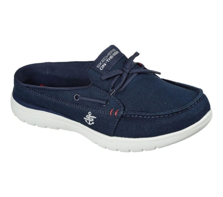 Skechers On the GO Flex - On Board Women's Boat Shoes Navy | HFQD49283