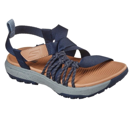 Skechers On the GO Outdoor Ultra - Sidetracked Women's Sandals Navy Brown | PWAL67029