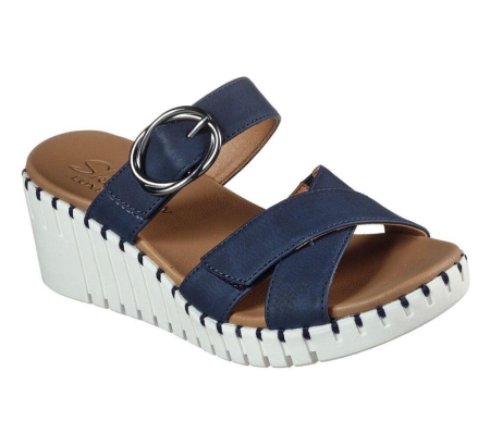Skechers Pier Ave - Silly Love Women's Slides Navy | MBCW87251