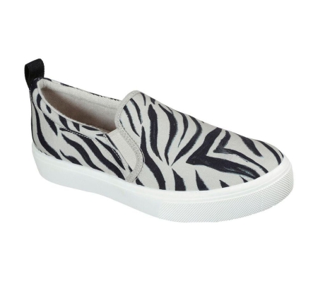 Skechers Poppy - Wild Stripes Women's Trainers White Black | NTFU80245