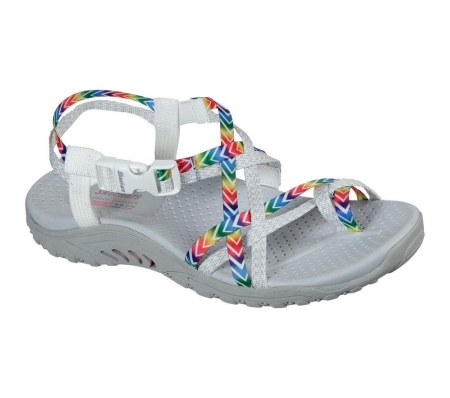 Skechers Reggae - Bright Direction Women's Sandals White Multicolor | RXSJ86715