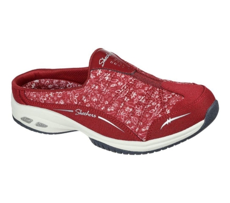 Skechers Relaxed Fit: Commute Time - City Bloom Women's Trainers Red | QDML72614