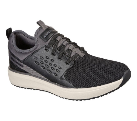 Skechers Relaxed Fit: Crowder - Colton Men's Trainers Black Grey | AEFT30695