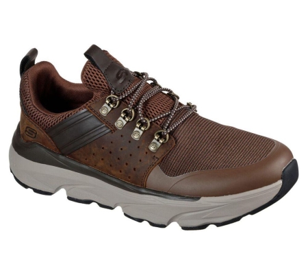 Skechers Relaxed Fit: Delmont - Escola Men's Trainers Brown | MOID96047