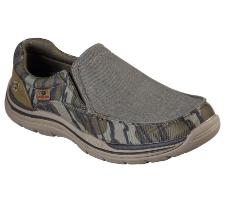 Skechers Relaxed Fit: Expected - Avillo Men's Loafers Grey Camouflage | NEGT28653