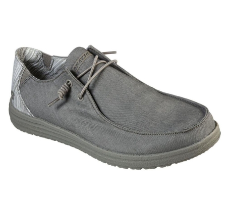 Skechers Relaxed Fit: Melson - Aveso Men's Loafers Grey White | ZETB05197