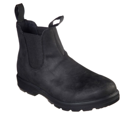 Skechers Relaxed Fit: Molton - Gaveno Men's Ankle Boots Black | LUZH47382