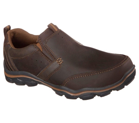 Skechers Relaxed Fit: Montz - Devent Men's Loafers Brown | ULME45906