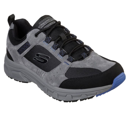 Skechers Relaxed Fit: Oak Canyon Men's Walking Shoes Grey Black | KNAE13629