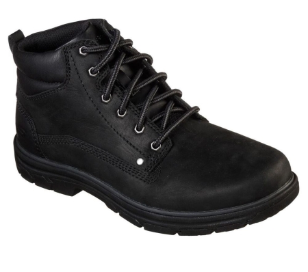 Skechers Relaxed Fit: Segment - Garnet Men's Ankle Boots Black | DAXO34960
