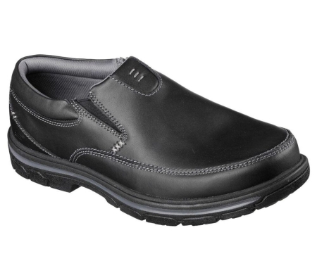 Skechers Relaxed Fit: Segment - The Search Men's Loafers Black | VJYH61025