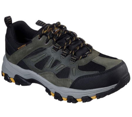 Skechers Relaxed Fit: Selmen - Enago Men's Hiking Shoes Green Black | EZLV90457