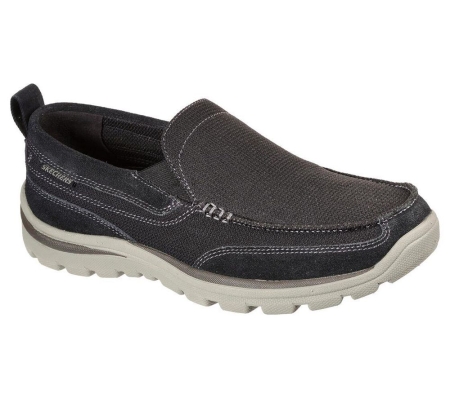 Skechers Relaxed Fit: Superior - Milford Men's Loafers Black | NTMJ23587