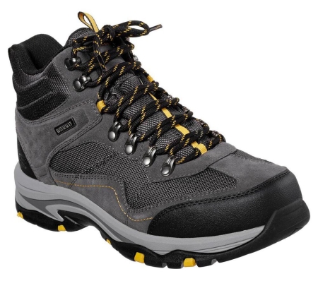 Skechers Relaxed Fit: Trego - Pacifico Men's Hiking Boots Grey Black | RICA08475