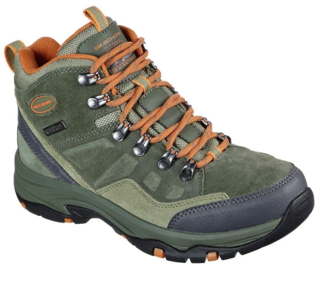 Skechers Relaxed Fit: Trego - Rocky Mountain Women's Hiking Boots Green Black | GNSQ39164
