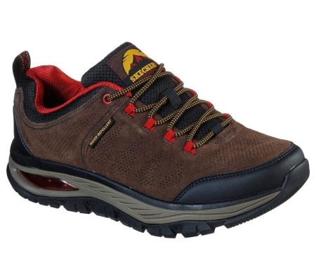 Skechers Skech-Air Tonquin - Astoria Men's Hiking Shoes Brown Black Red | UFYW62091