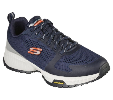 Skechers Street Flex - Eliminator Men's Training Shoes Navy Orange | ALWV84673