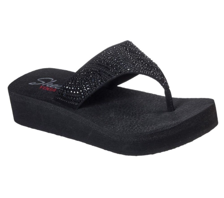 Skechers Vinyasa - Stone Candy Women's Flip Flops Black | EXPJ86403