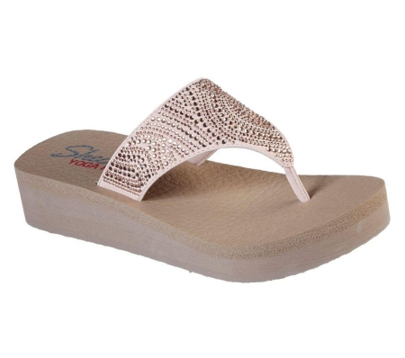 Skechers Vinyasa - Stone Candy Women's Flip Flops Pink | HVJX48301