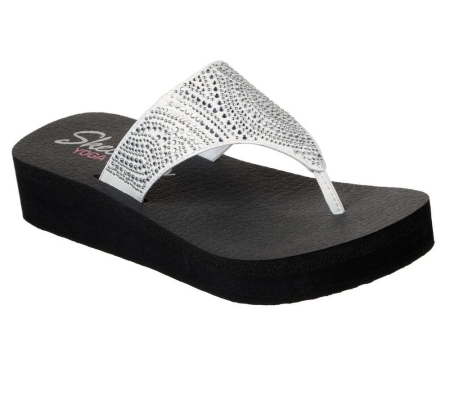 Skechers Vinyasa - Stone Candy Women's Flip Flops White | LMPF10598
