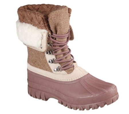 Skechers Windom - Pretty Winter Women's Winter Boots Purple Brown Beige | WSEG53726