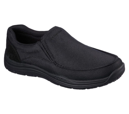 Skechers Work: Otsego - Kanvie SR Men's Loafers Black | TAQD19604