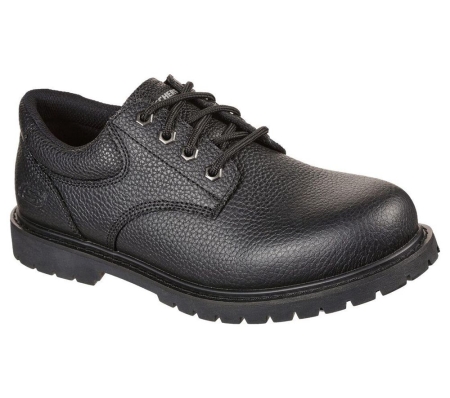 Skechers Work Relaxed Fit: Cottonwood - Jaken SR Men's Oxford Shoes Black | ZTIE89571