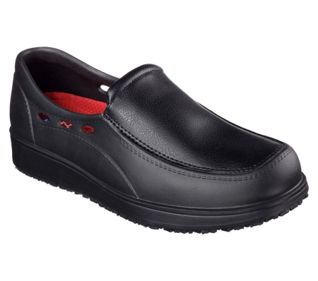 Skechers Work Relaxed Fit: Lorman SR Men's Loafers Black | YKGX17658