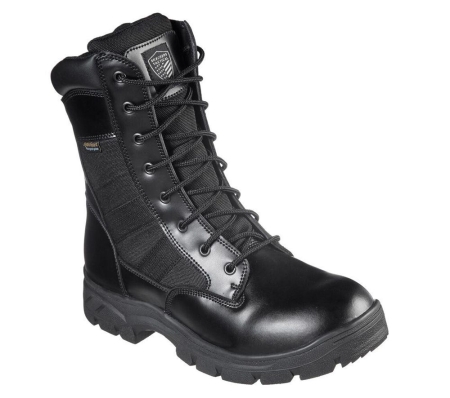 Skechers Work Relaxed Fit: Wascana - Athas Tactical Men's Work Boots Black | FWZJ30719
