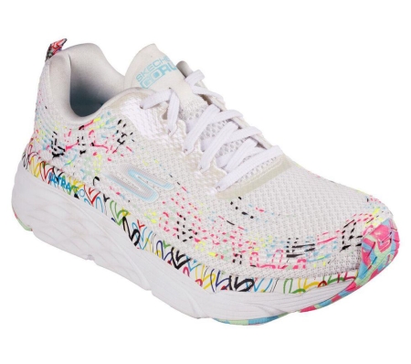 Skechers x JGoldcrown: Max Cushioning Elite - Painted With Love Women's Running Shoes White Multicolor | YNEA60987