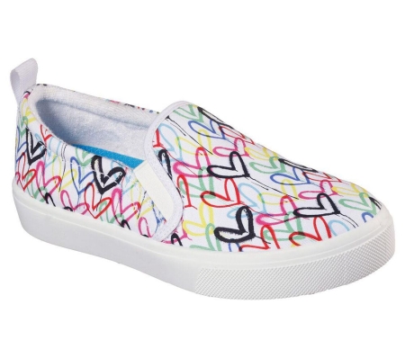 Skechers x JGoldcrown: Poppy - Drippin Love Women's Trainers White Multicolor | KODE01374